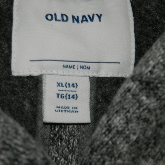 Girls XL (14) Gray Fleece Moto Jacket Sweater - Picture 3 of 10